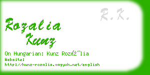 rozalia kunz business card